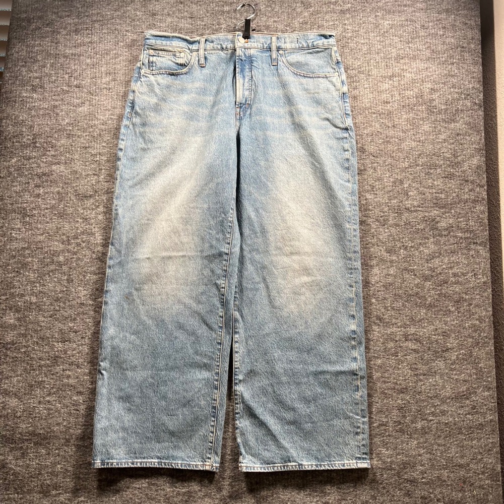 Madewell The Perfect Vintage Wide-Leg Jeans Light Wash Blue Size 33